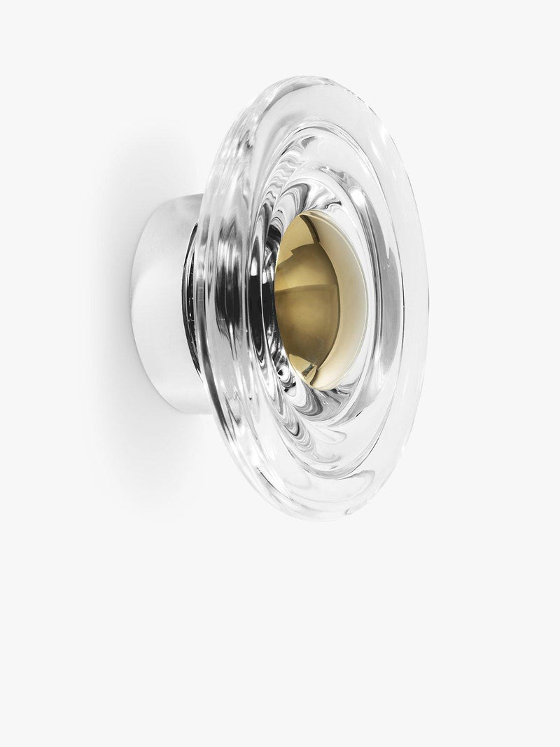 Tom Dixon Press Glass Surface Mini LED Wall Light, clear, imported from the UK