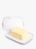 KitchenCraft porcelain butter dish white, UK version