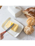 KitchenCraft porcelain butter dish white, UK version