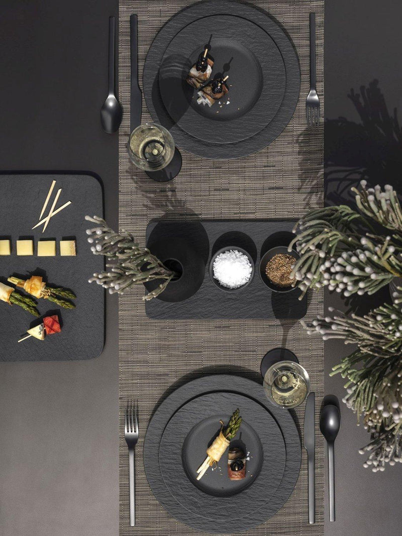 Villeroy & Boch black porcelain salad plate set of 2, 22cm (British brand)