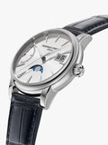 Frederique Constant Classic Power Reserve watch 40mm blue leather strap, UK version