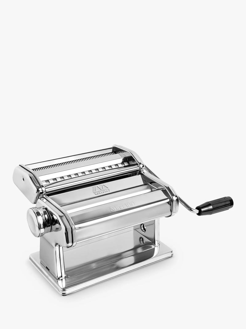 Marcato Atlas Roller 180 Pasta Machine in Silver Chrome, imported from the UK