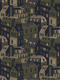 Mini Moderns Emma's Apartment Wallpaper - Olive/Gold MMTLG06OL