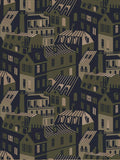 Mini Moderns Emma's Apartment Wallpaper - Olive/Gold MMTLG06OL