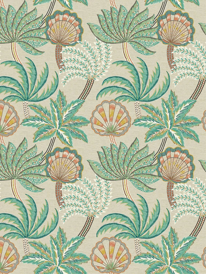 Osborne & Little Ravenala Wallpaper, Teal W7857-03
