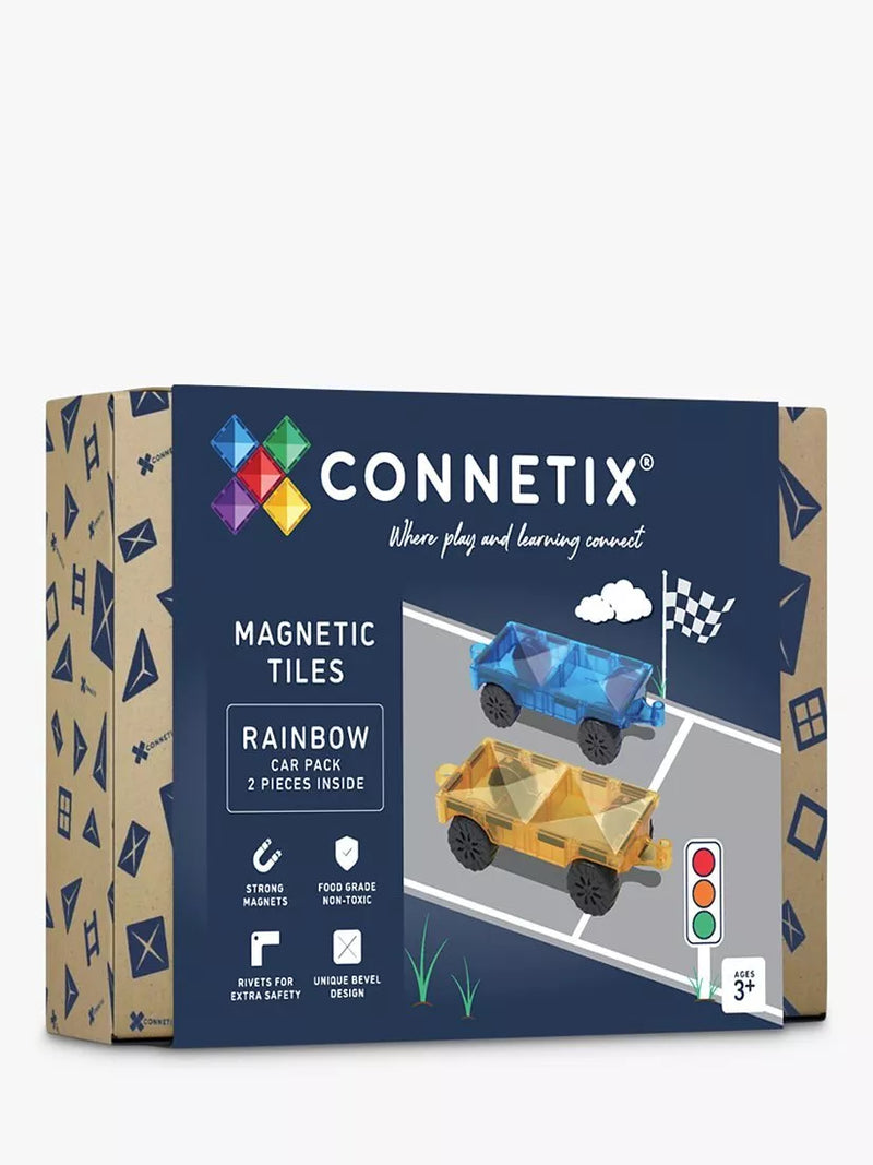 Connetix Car Pack with real rubber wheels (British brand)