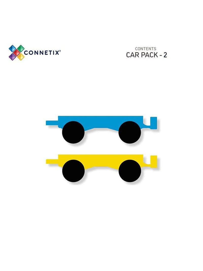 Connetix Car Pack with real rubber wheels (British brand)