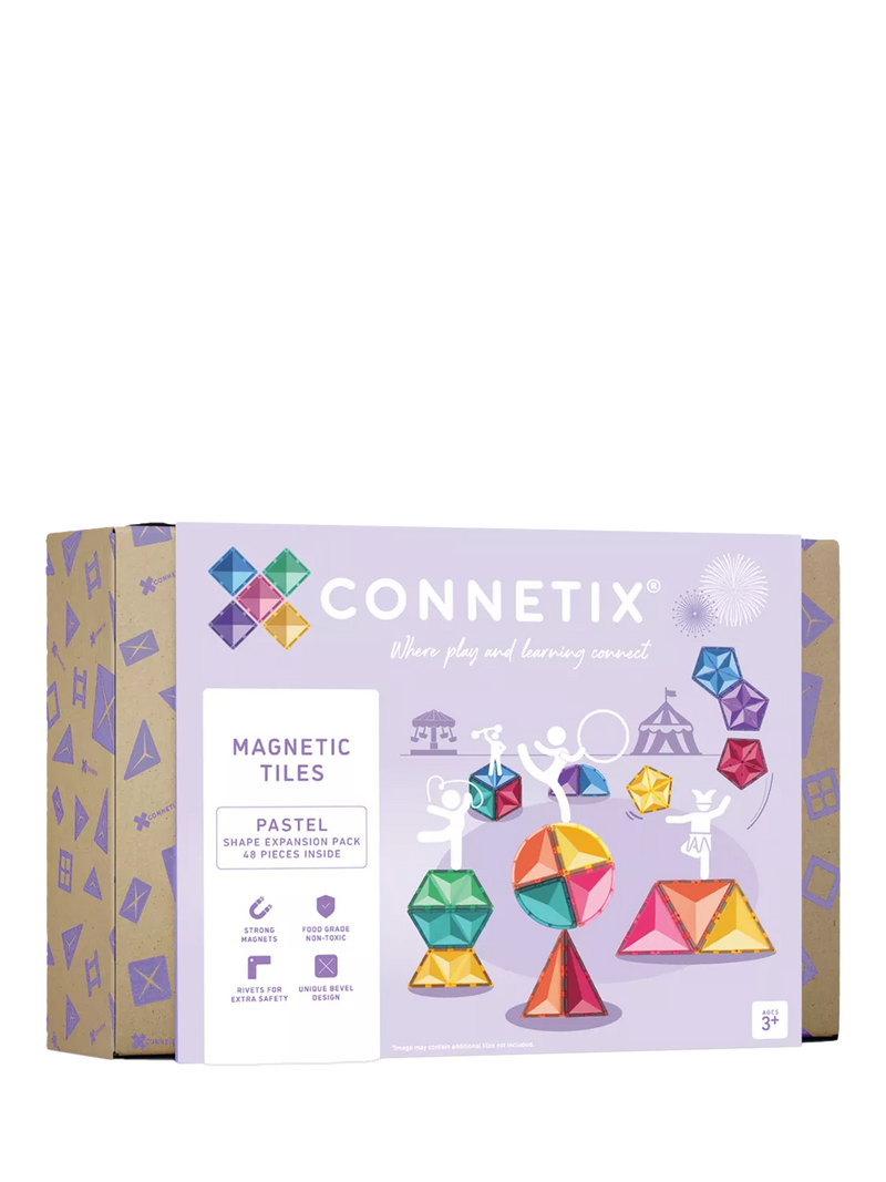 Connetix 48 piece pastel shape expansion pack - British product