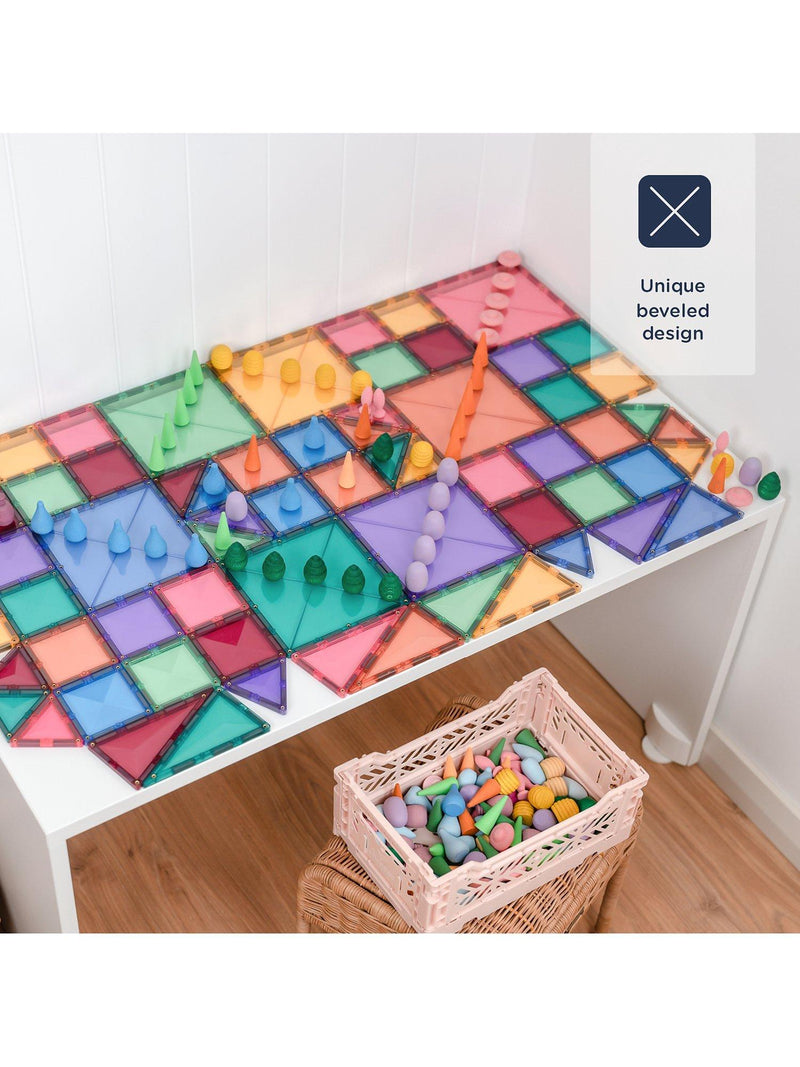 Connetix pastel magnetic tile set 64 piece - British product