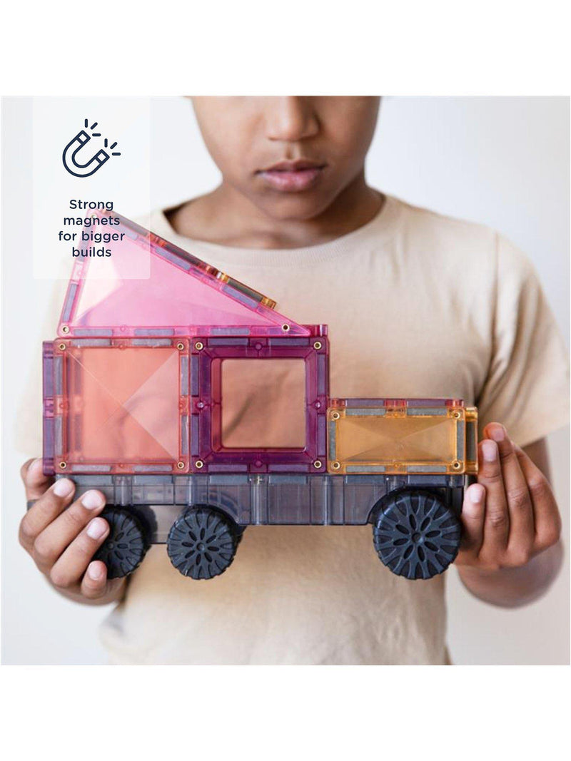 Connetix magnetic tile set pastel transport pack 50 piece (British brand)