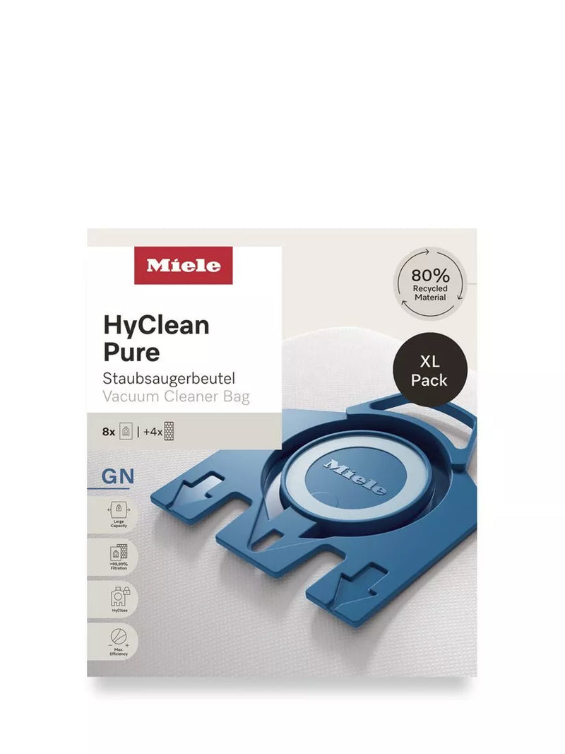 Miele HyClean vacuum dustbags XL-Pack 8 bags (British brand)