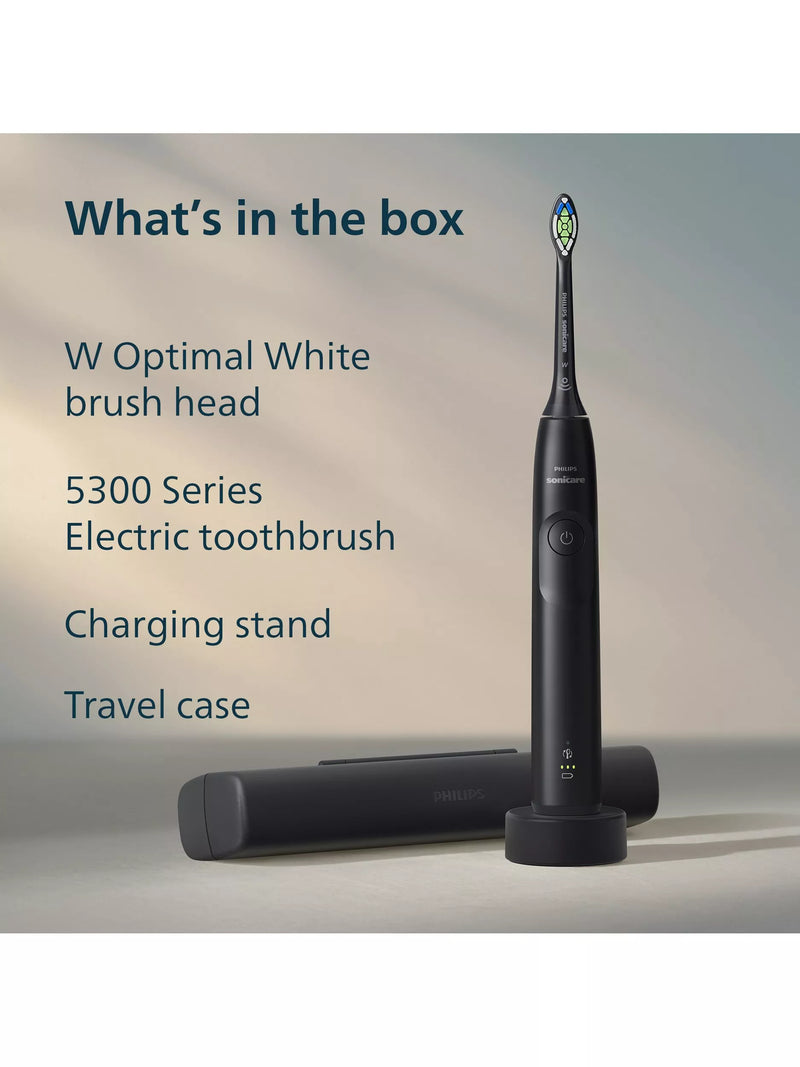 Philips Sonicare 5300 black electric toothbrush with W2 head, UK version