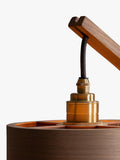 Tom Raffield oak stem table light, handcrafted British design, imported from the UK