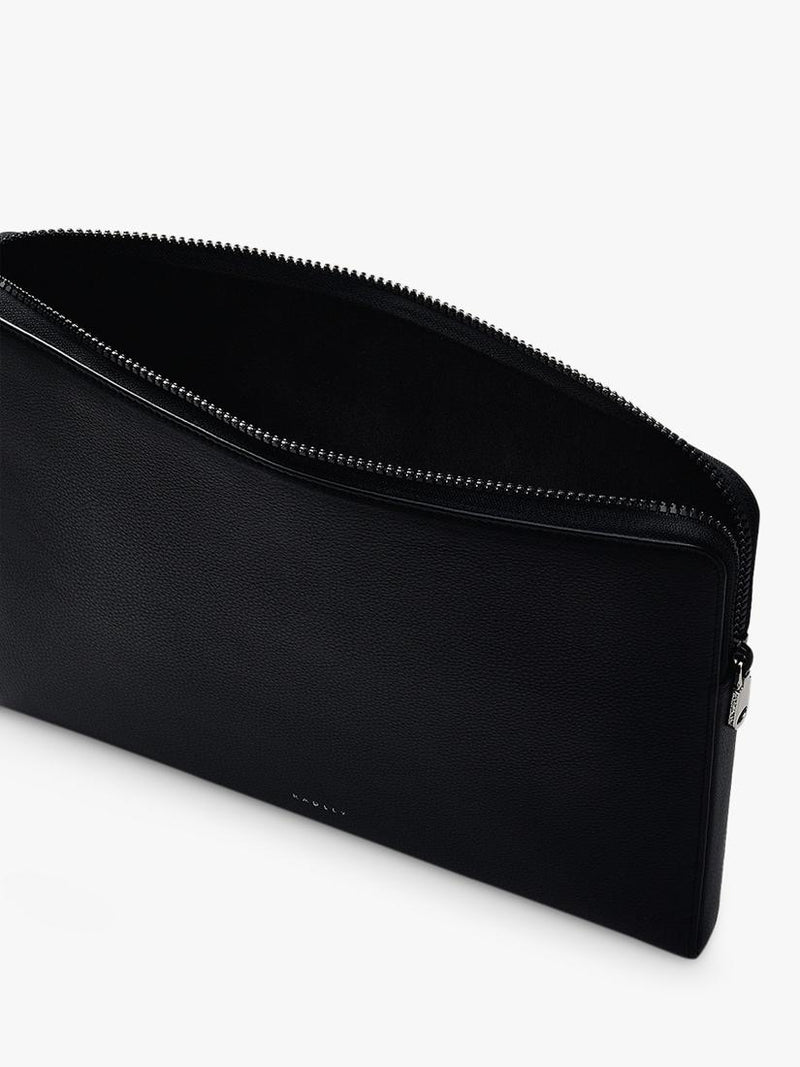 Radley Commute Street leather laptop pouch black, imported from the UK