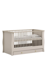 John Lewis Little Acorns Celeste Cotbed Cashmere/Grey Ash Convertible Baby Cotbed- Buy online at McGrocer