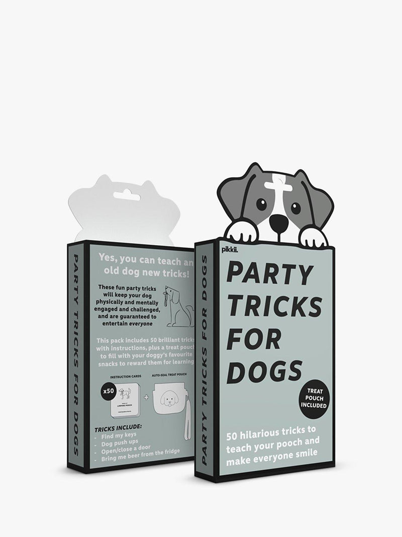 Pikkii dog party tricks set with treat pouch - British product