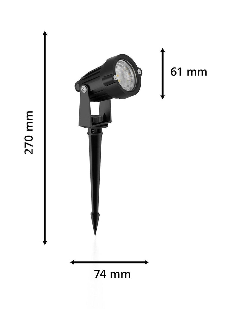 Philips Caper LED outdoor spotlight with IP44 protection, UK version