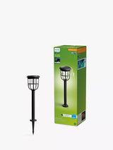 John Lewis Philips Radii Ultra Efficient Solar Powered Motion Sensor LED Outdoor Light, Black- Buy online at McGrocer
