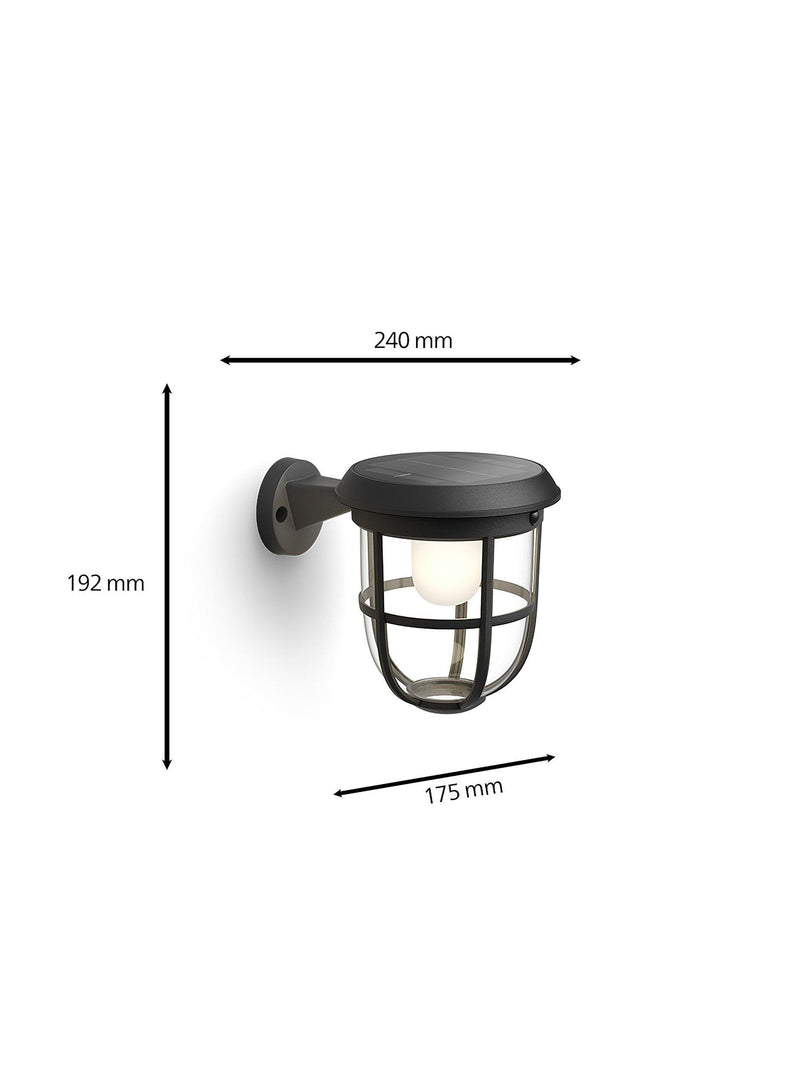 Philips solar wall light with motion sensor, imported from the UK