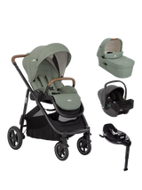 Poussette Joie Baby Versatrax, nacelle Ramble XL, siège auto i-Snug et ensemble i-Base On the Go Encore