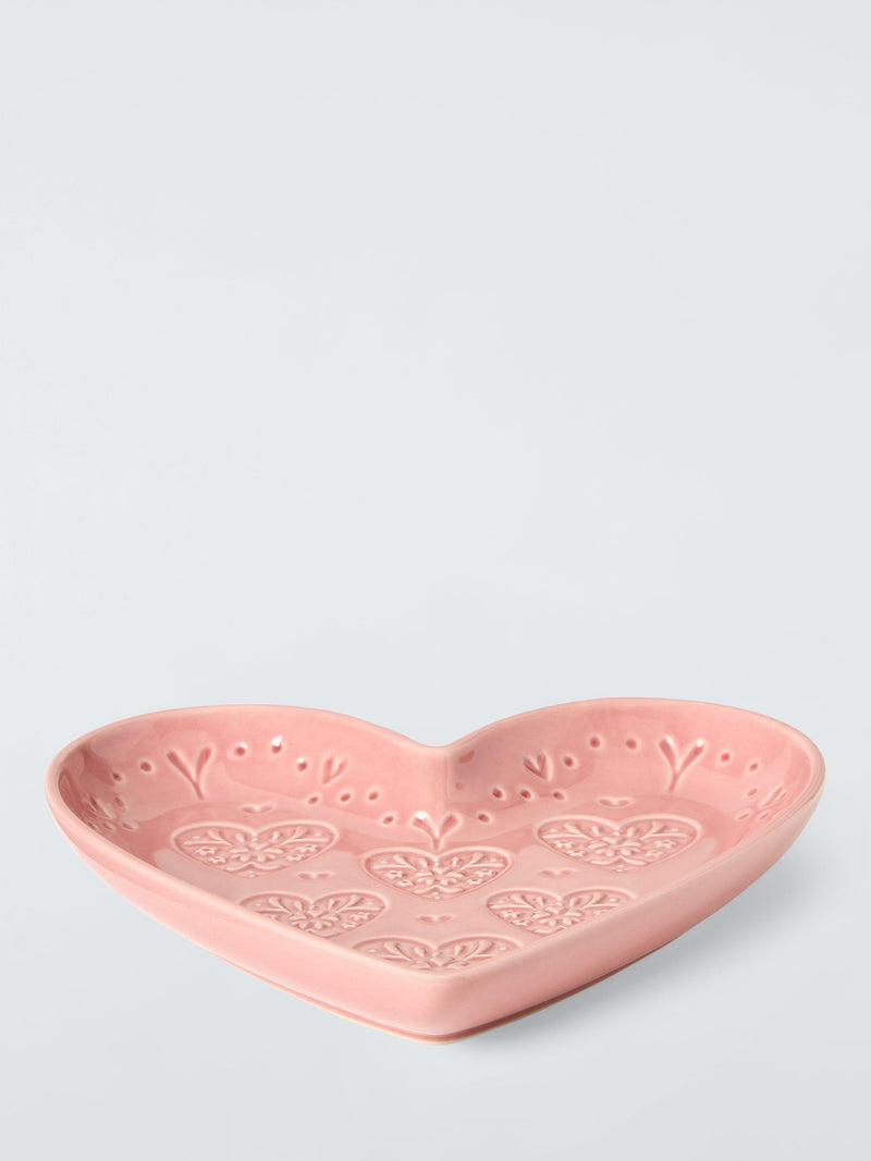 John Lewis Side Plate Embossed Heart 20cm, UK version