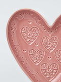 John Lewis Side Plate Embossed Heart 20cm, UK version