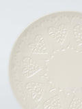 John Lewis stoneware side plate heart embossed 20.5cm, UK version