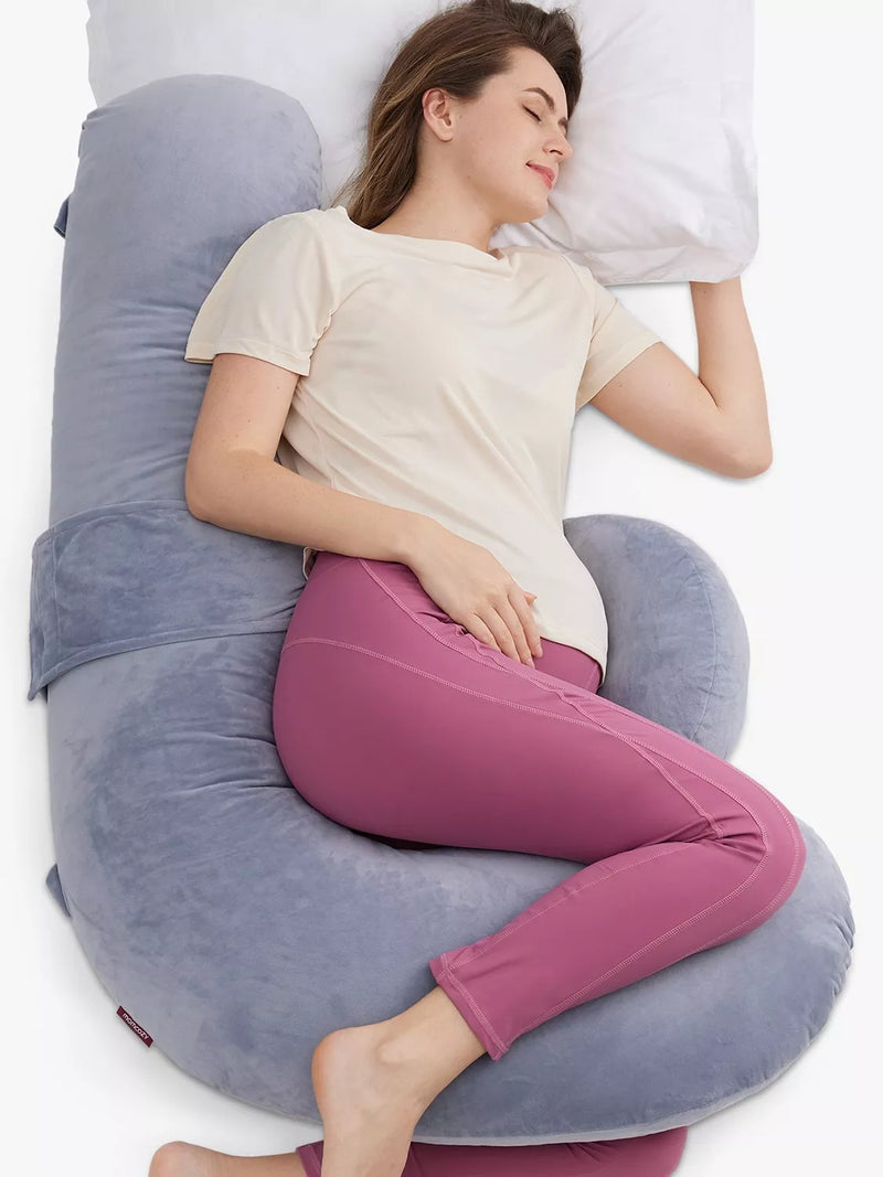Momcozy F-Shaped maternity body pillow full support - British product