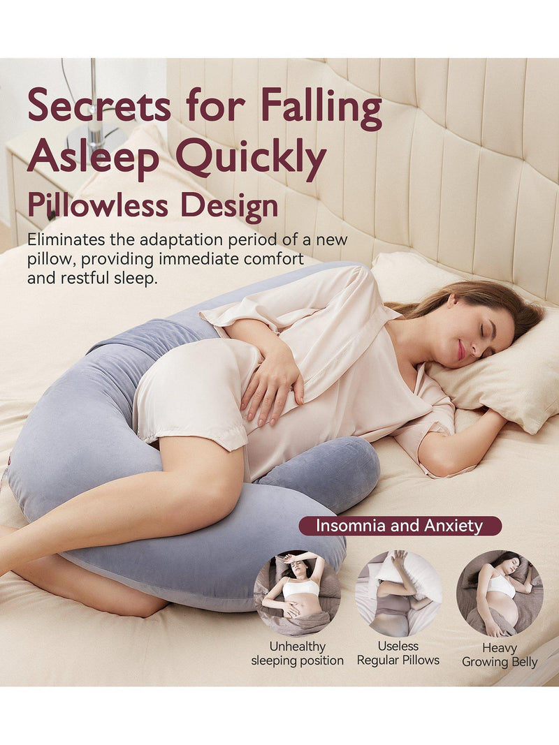 Momcozy F-Shaped maternity body pillow full support - British product