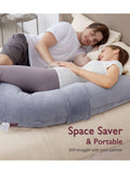 Momcozy F-Shaped maternity body pillow full support - British product