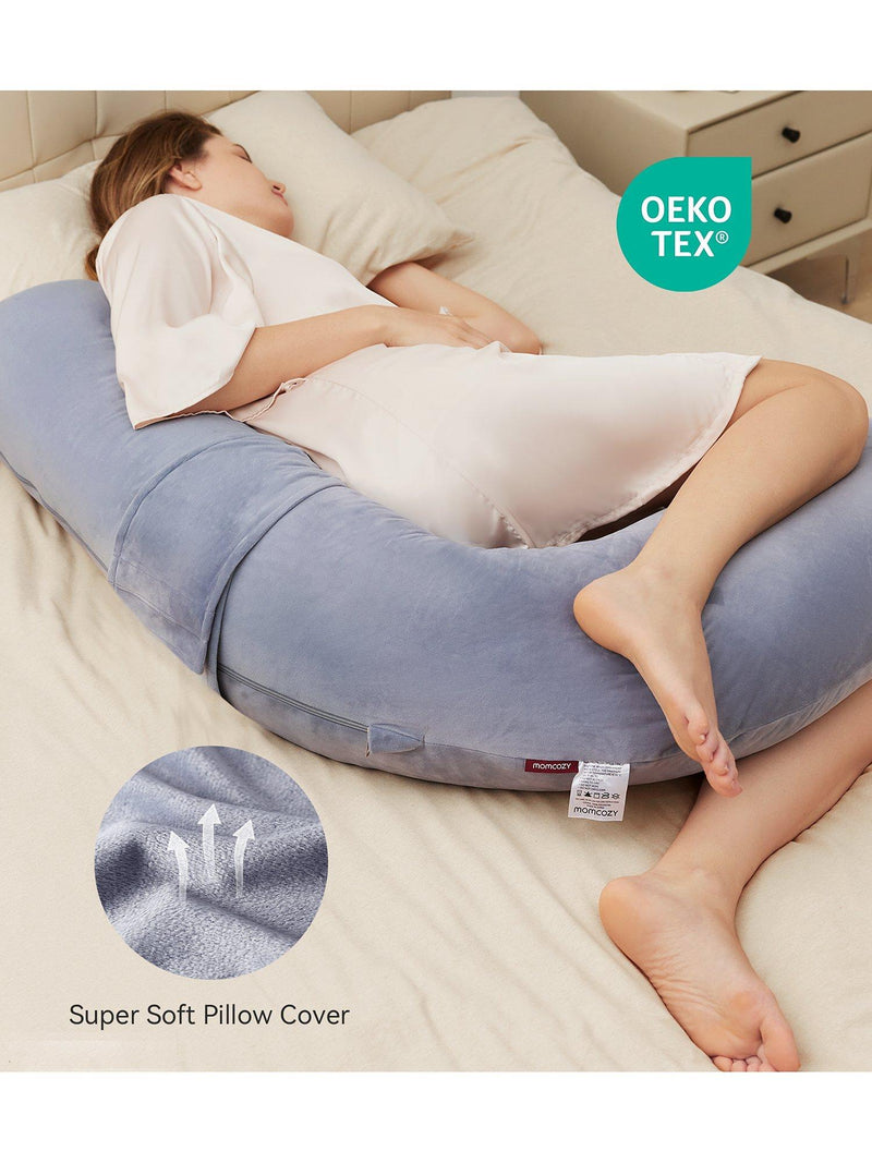 Momcozy F-Shaped maternity body pillow full support - British product