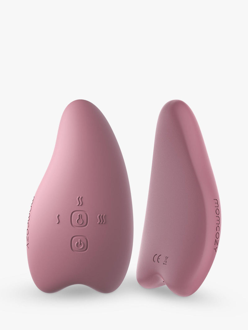Momcozy warming lactation massager with vibration and heat settings, single unit, imported from the UK