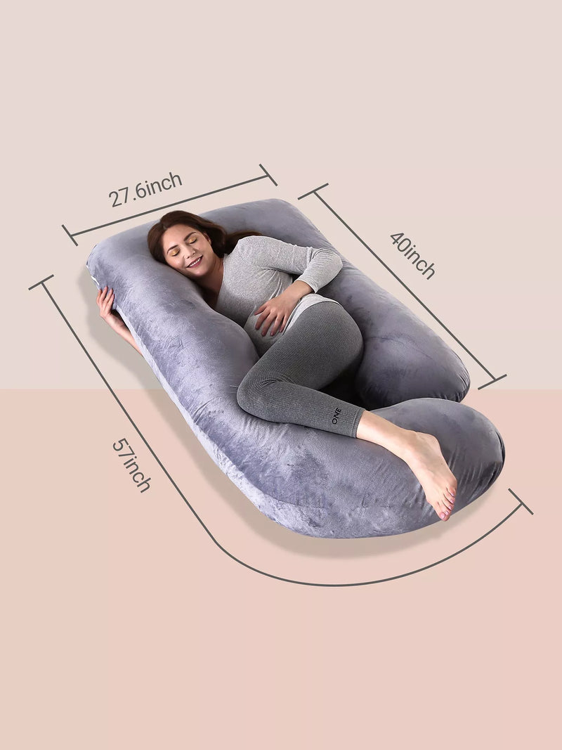 Momcozy U-shaped maternity body pillow, imported from the UK
