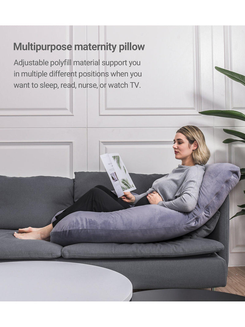 Momcozy U-shaped maternity body pillow, imported from the UK