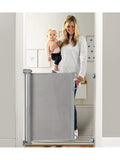Momcozy retractable baby gate for openings up to 55 inches, imported from the UK