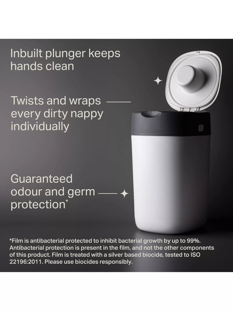 Tommee Tippee Twist & Click nappy bin starter set with refills, UK version