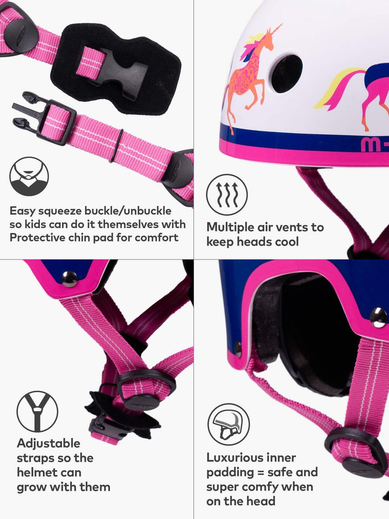 Micro Scooters unicorn kids safety helmet, imported from the UK