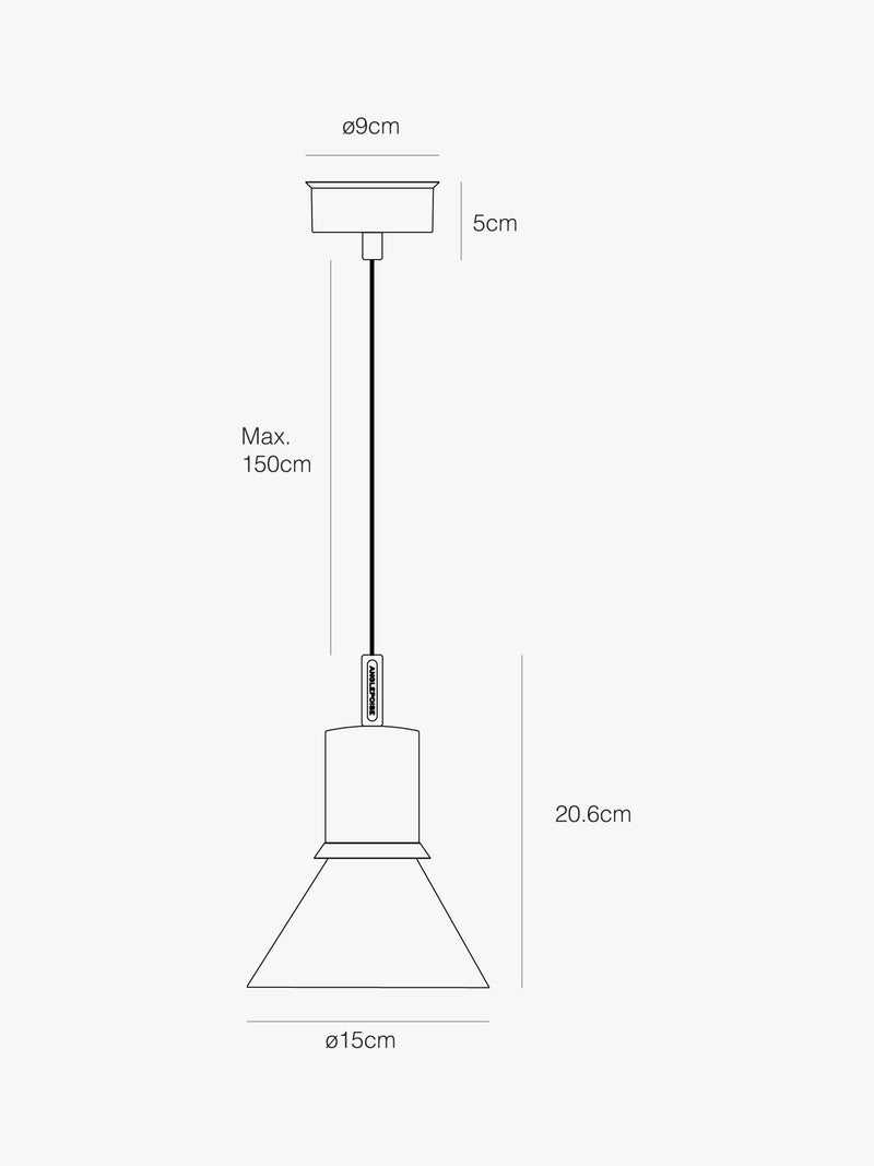 Anglepoise Type 80 ceiling light matte black - British product