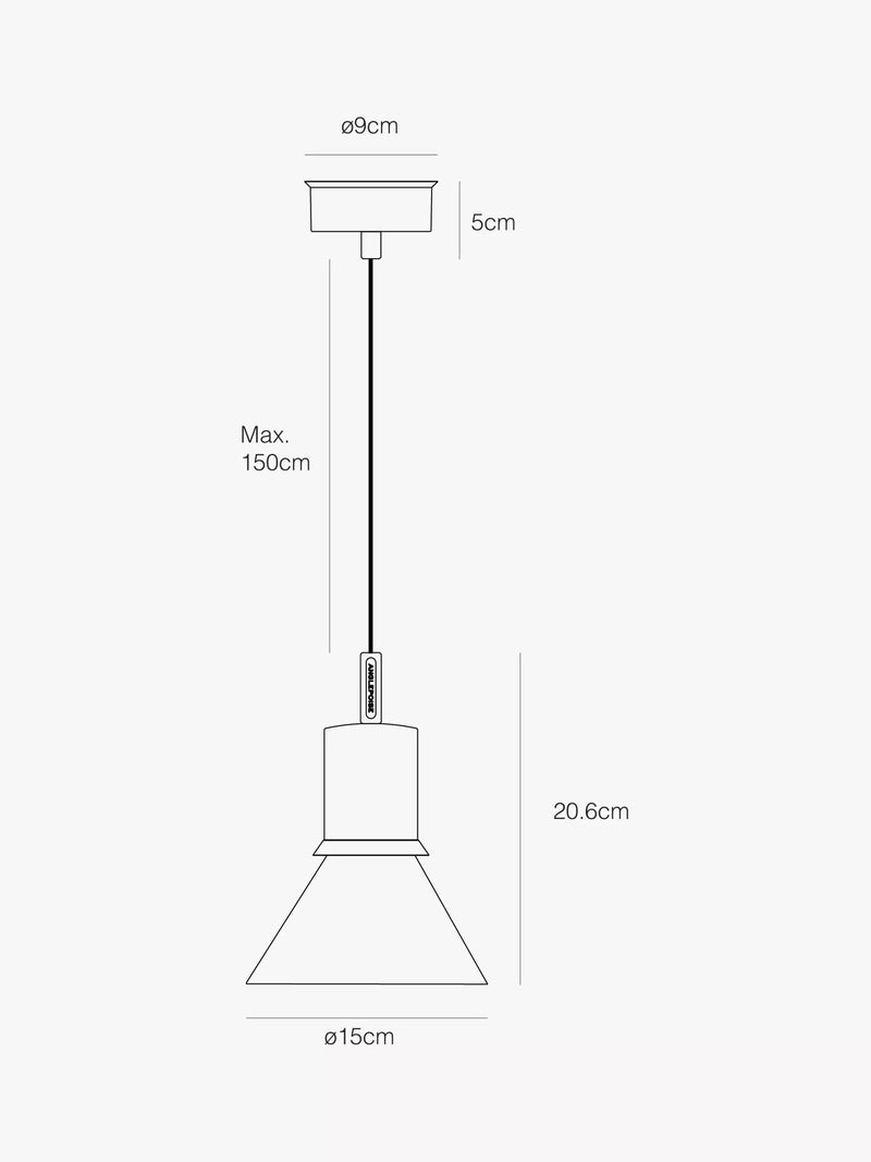 Anglepoise Type 80 ceiling light matte black - British product