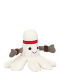 Jellycat badminton shuttlecock plush toy in soft cream fur, UK version