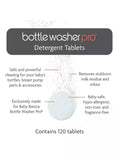 Baby Brezza fragrance-free baby bottle washer detergent tablets, pack of 120 - British product
