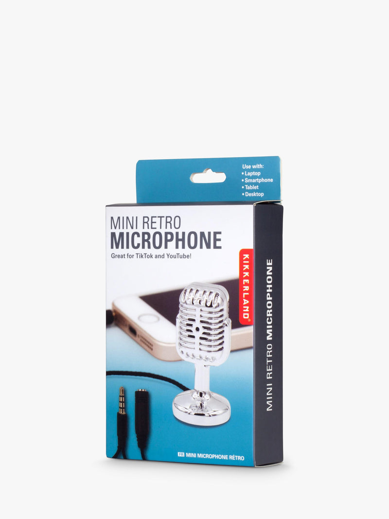 Kikkerland Mini Retro Microphone vintage audio accessory, UK version