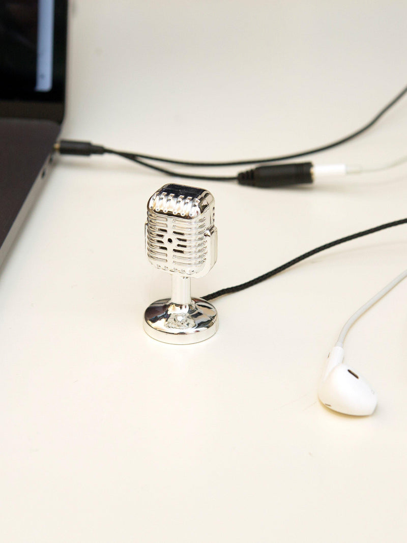 Kikkerland Mini Retro Microphone vintage audio accessory, UK version