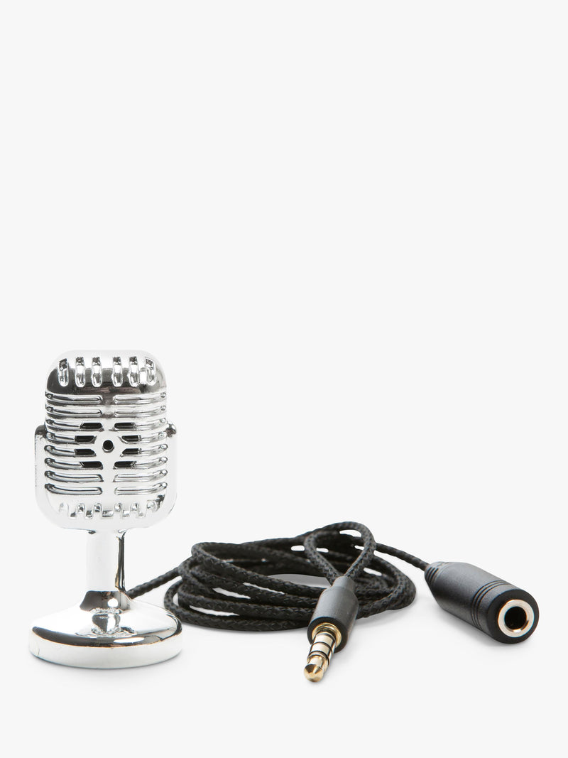 Kikkerland Mini Retro Microphone vintage audio accessory, UK version