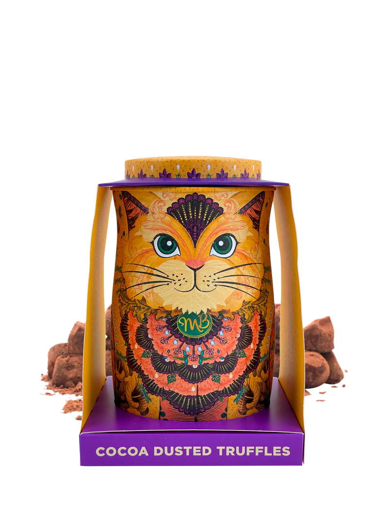 Monty Bojangles cocoa dusted truffles in tin, 135g, imported from the UK