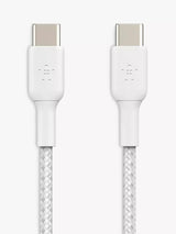 John Lewis Belkin BoostCharge Braided USB-C to USB-C Cable 2m White- Buy online at McGrocer