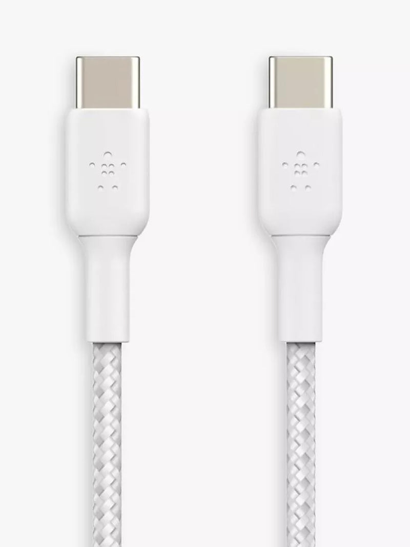 Belkin BoostCharge braided USB-C cable 1m white (British brand)
