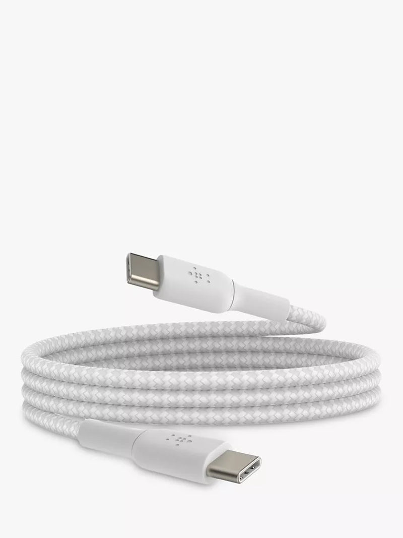 Belkin BoostCharge braided USB-C cable 1m white (British brand)