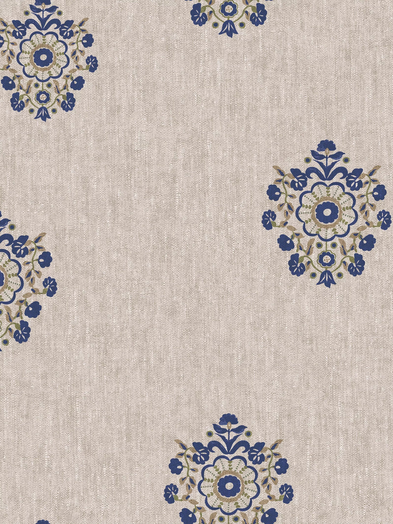 Joules Grove Motif Wallpaper Cream Blue - British product