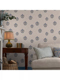 Joules Grove Motif Wallpaper Cream Blue - British product